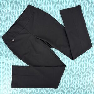 Lisette L Black Gaby Stretch Straight Leg Pull-On Long Inseam Mid Rise Pants, 6